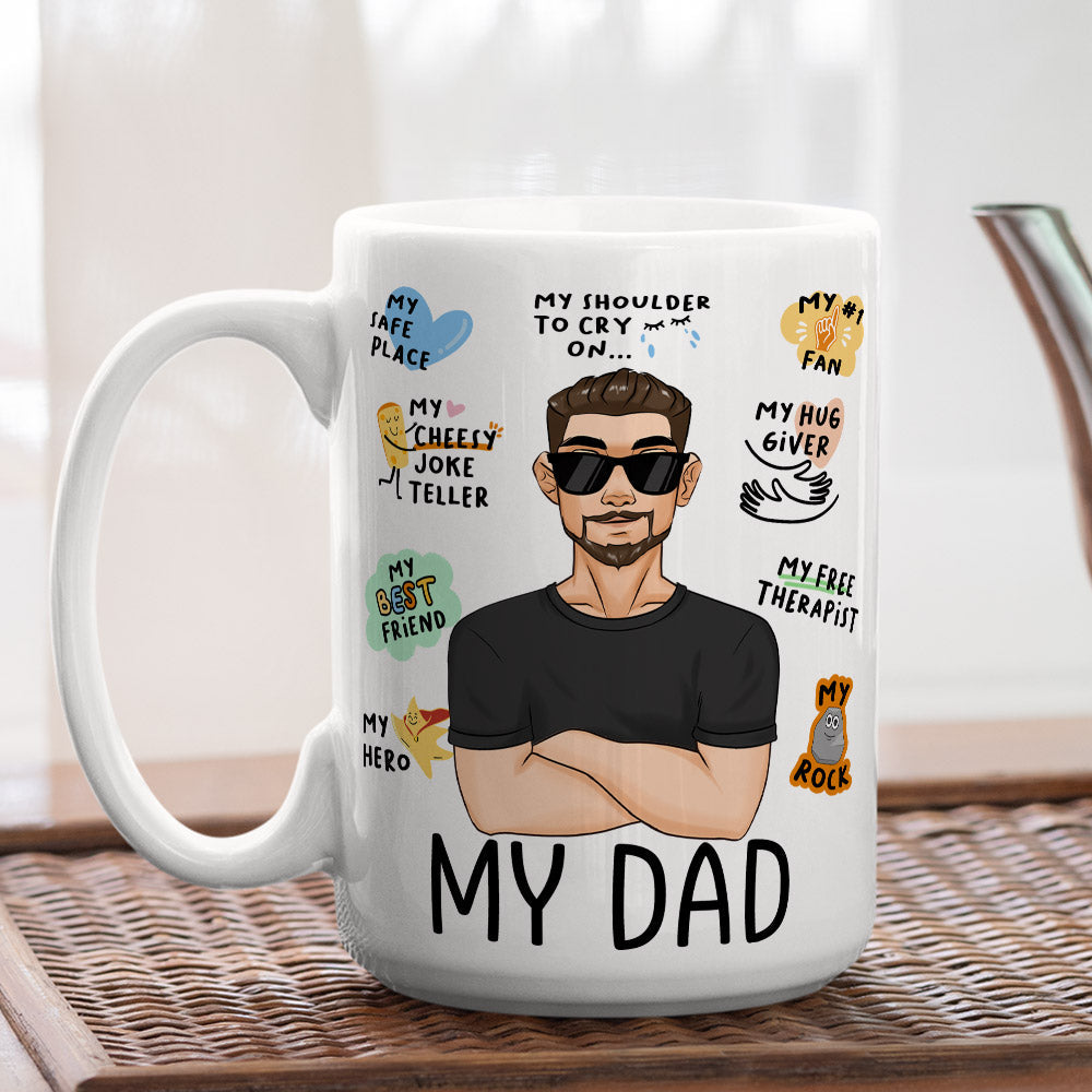 Happy Fathers Day To My Dad - Personalized Custom Coffee Mug
