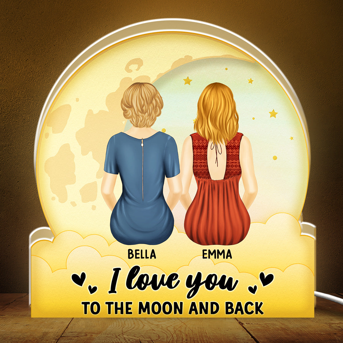 Love You To The Moon And Back - Personalized Custom Light Box