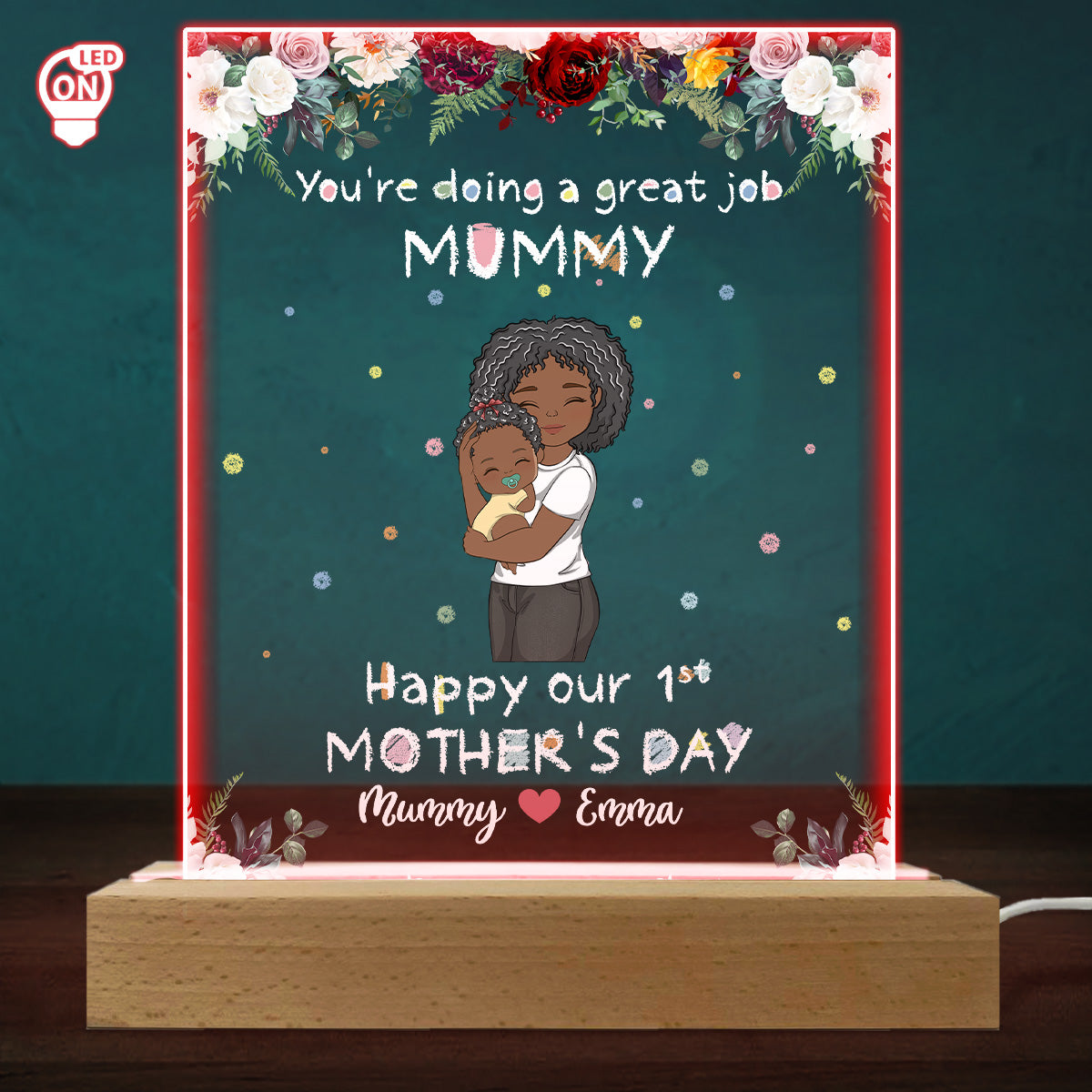 You Are Doing A Great Job Mom - Personalized Custom LED Light