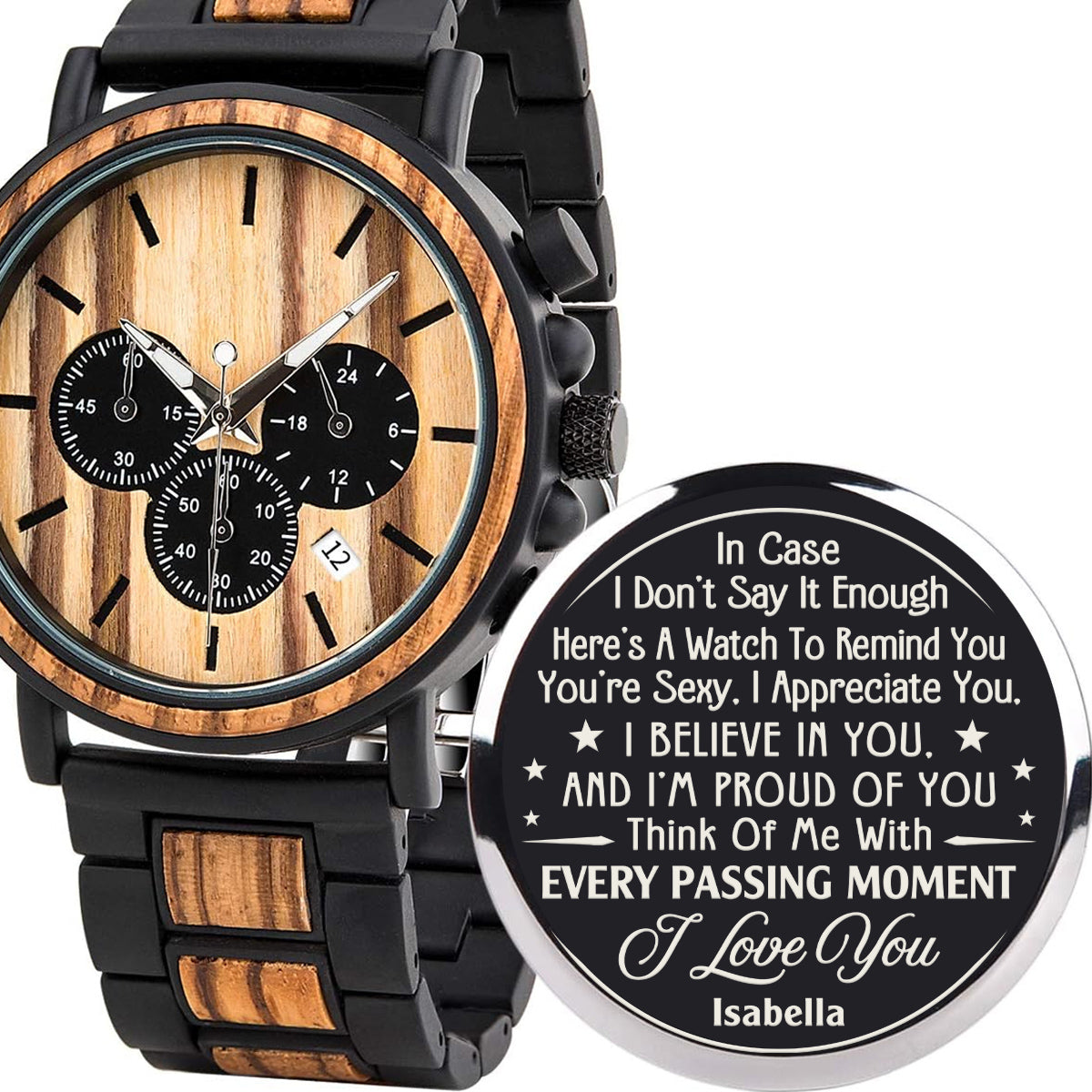 I Believe In You - Personalized Engraved Wooden Watches GP009