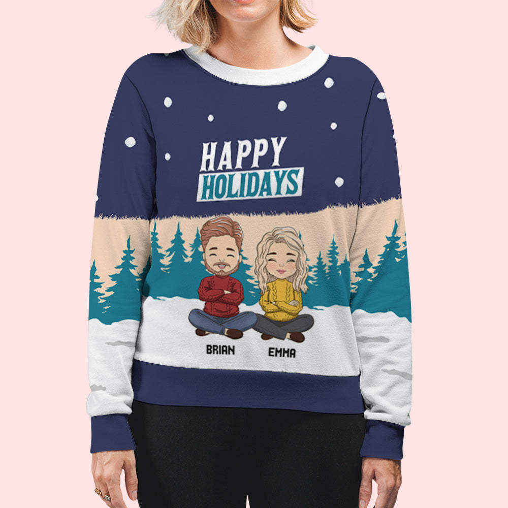 Holiday Sweatshirt - Personalized Custom All-Over-Print Sweatshirt