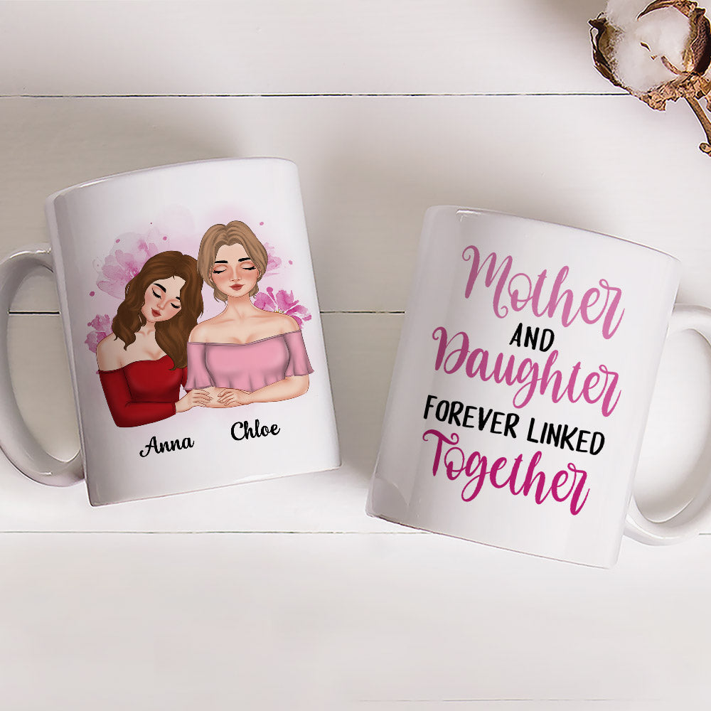 Mother Forever Linked Together - Personalized Custom Coffee Mug