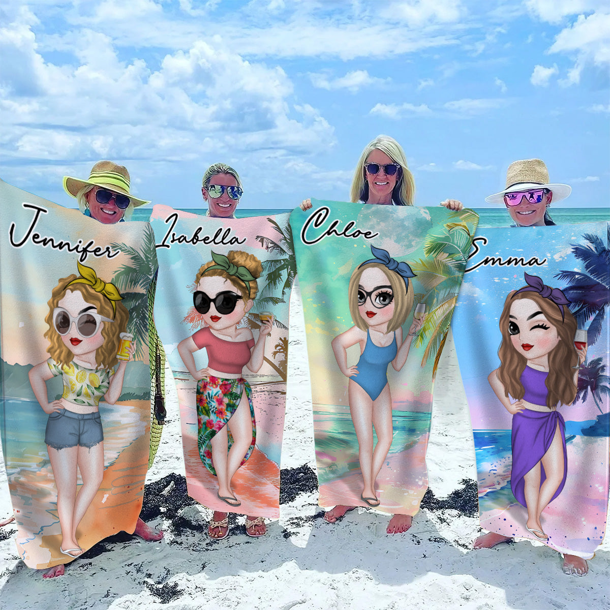 Summer Lady - Personalized Custom Beach Towel