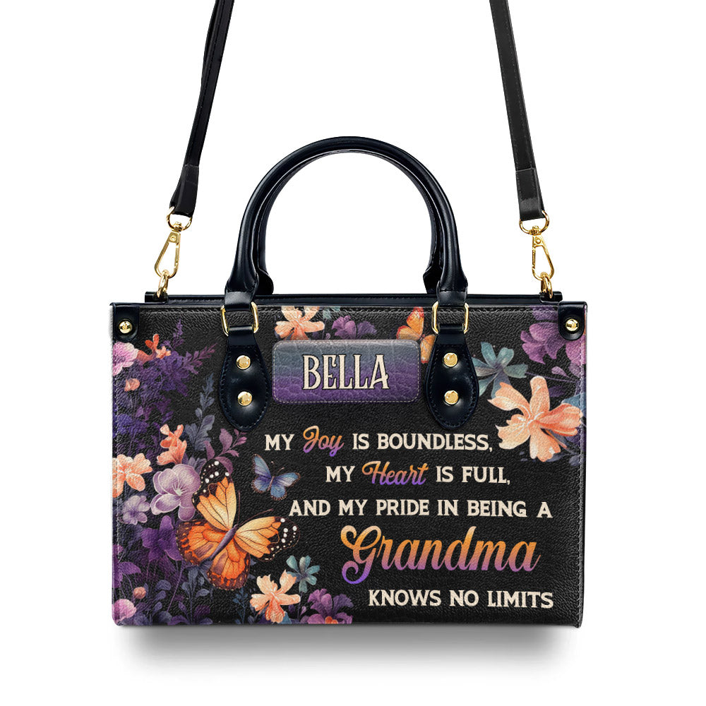 Being A Grandma - Personalized Custom Leather Bag