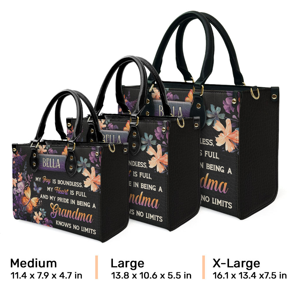 Being A Grandma - Personalized Custom Leather Bag