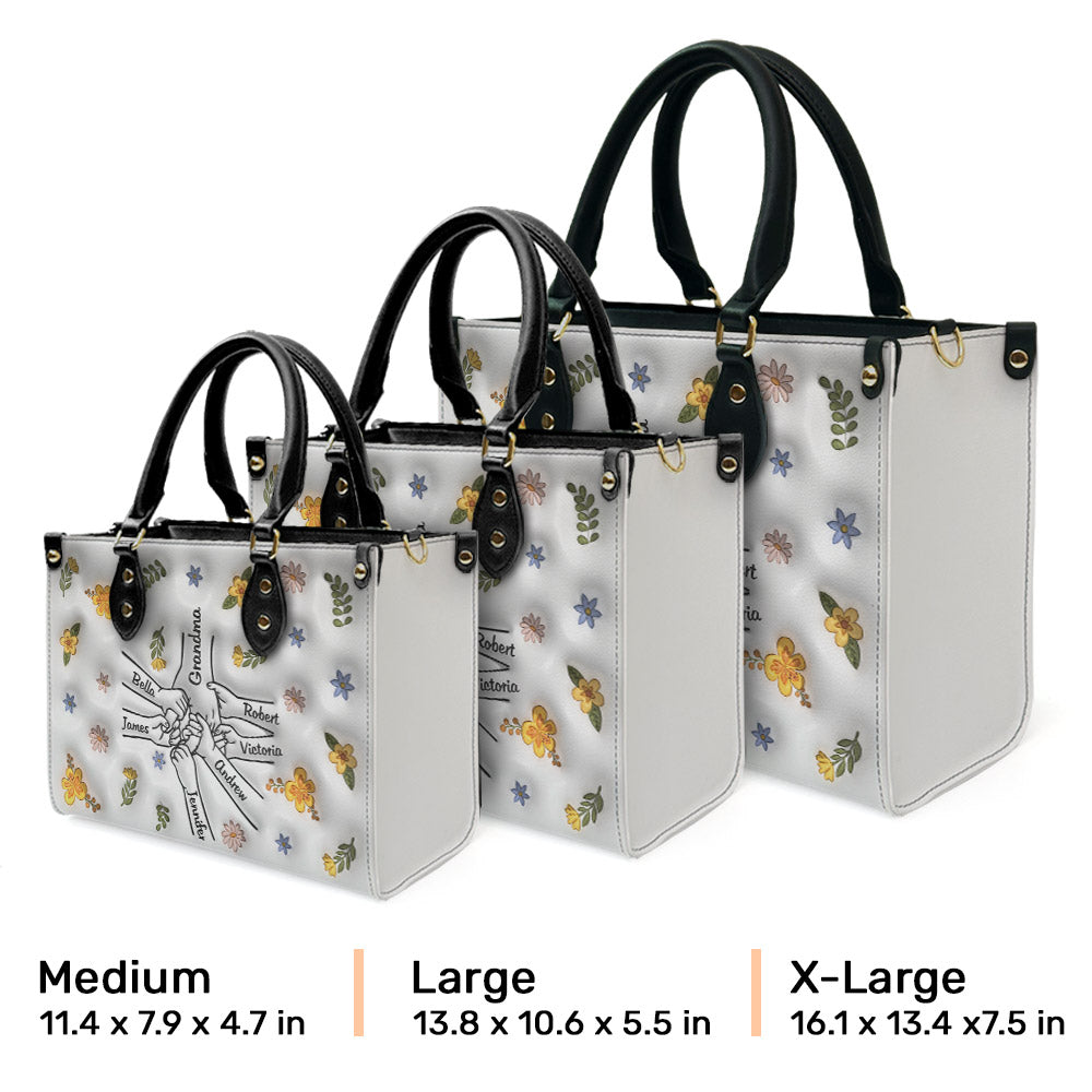 Holding Hands - Personalized Custom Leather Bag