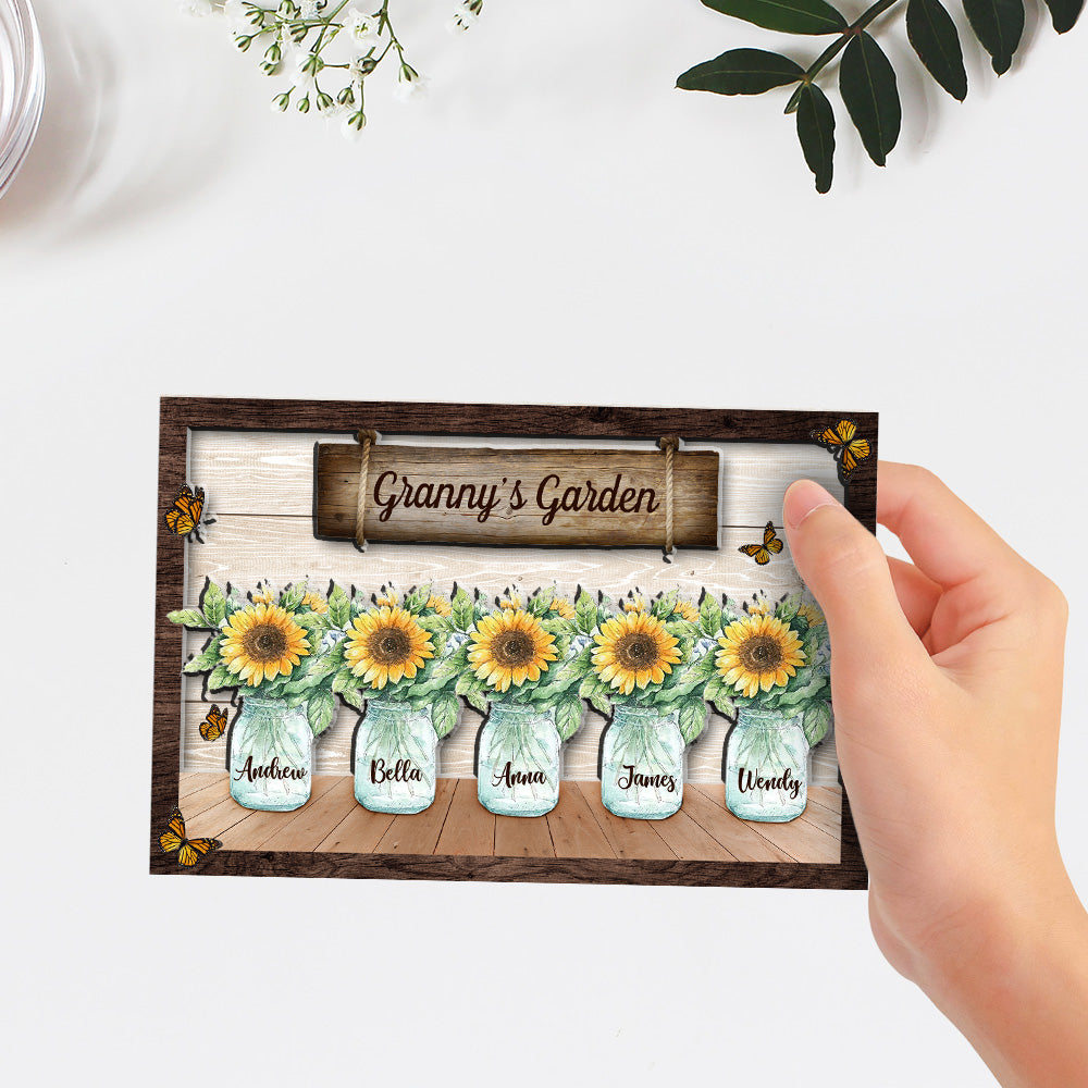 A Garden Of Love - Personalized Wooden Plaque
