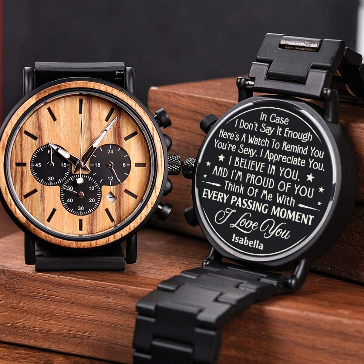 I Believe In You - Personalized Engraved Wooden Watches GP009