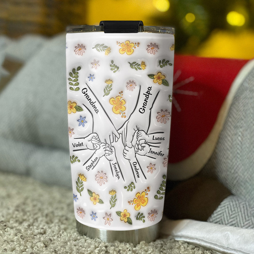 A Family Is A Round Of Love - Personalized Custom Tumbler