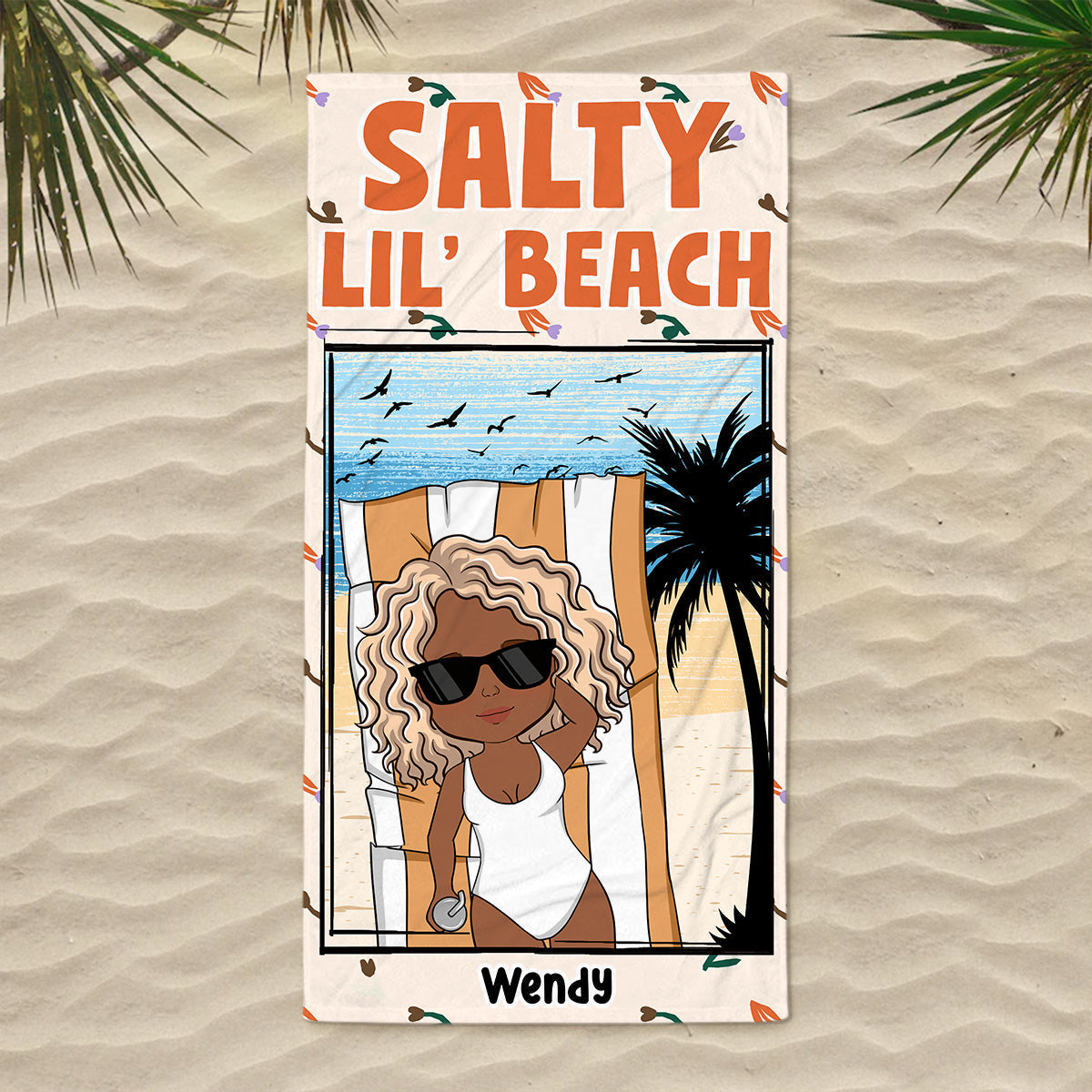 Salty Lil Beach - Personalized Custom Beach Towel