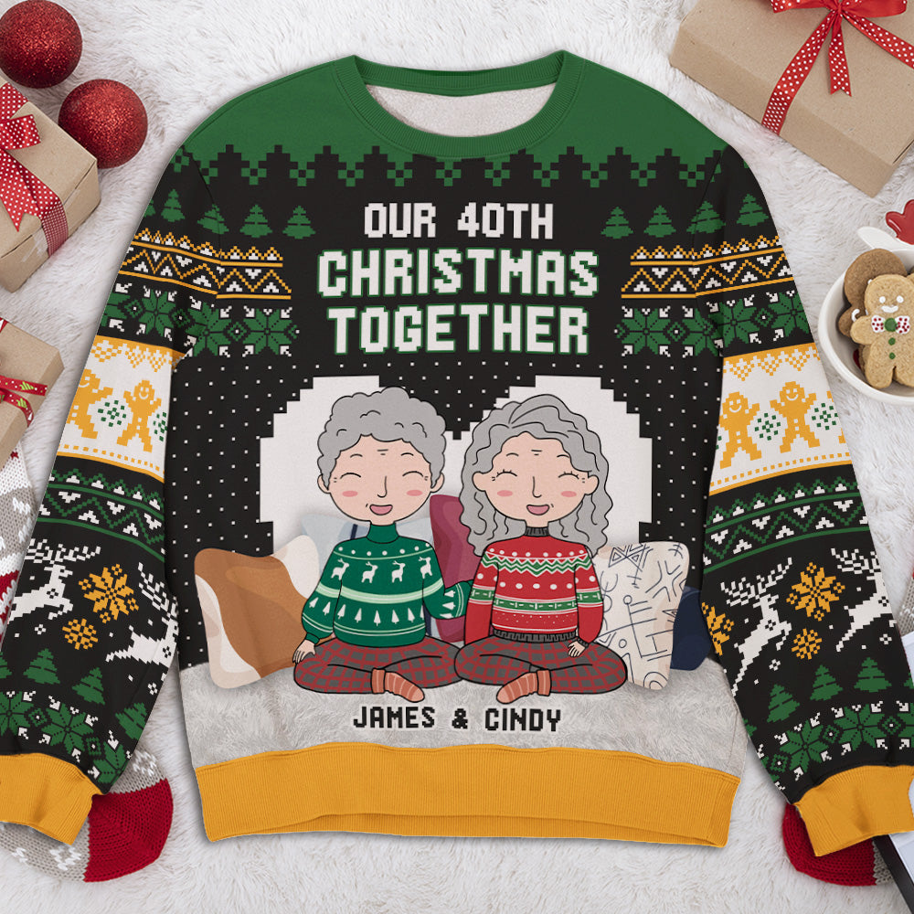 Christmas Together - Personalized Custom All-Over-Print Sweatshirt