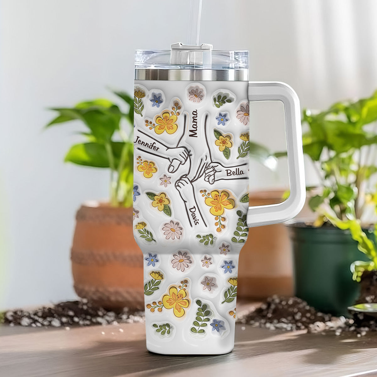 We Always Hand In Hand - Personalized Custom 3D Inflated Effect Printed 40 Oz Tumbler