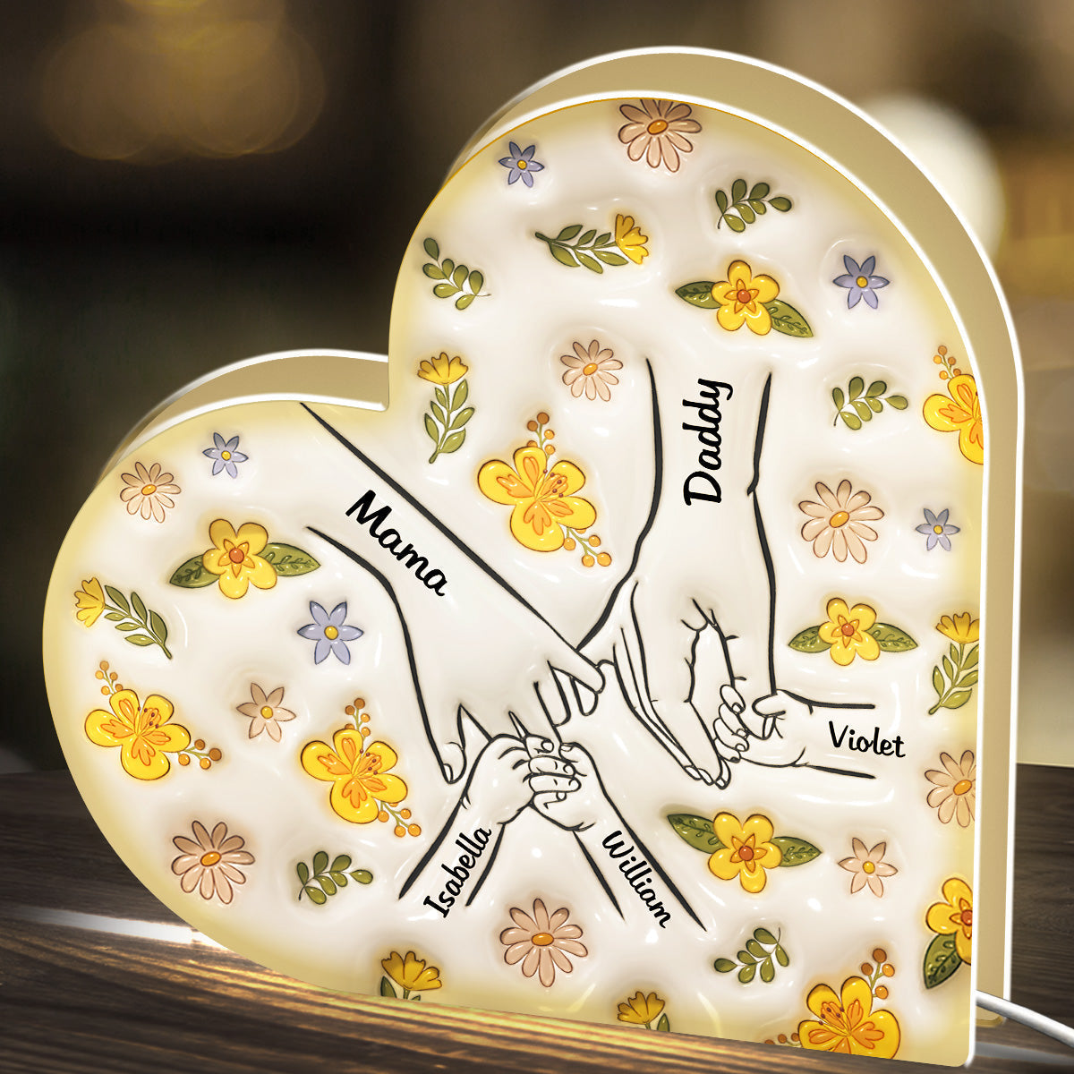 A Family Is A Round Of Love - Personalized Custom Light Box