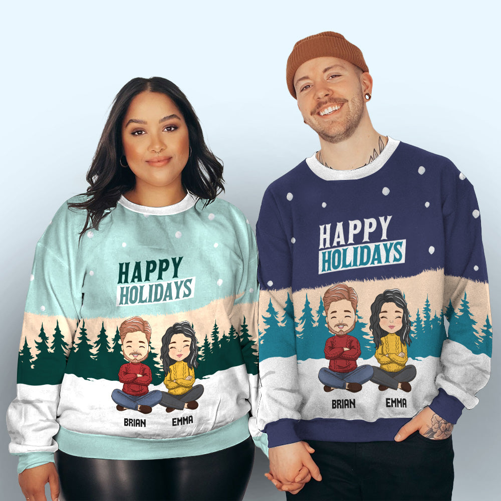 Holiday Sweatshirt - Personalized Custom All-Over-Print Sweatshirt