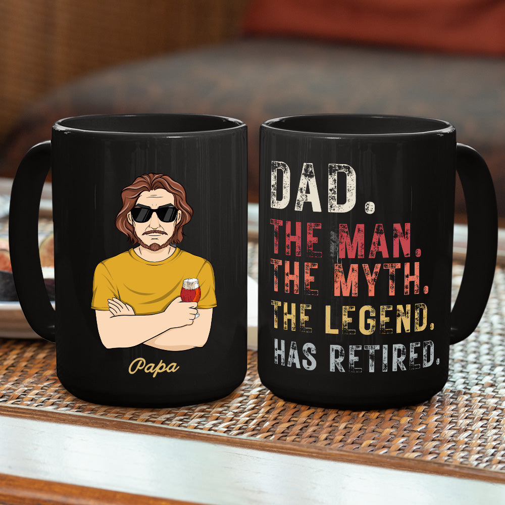 The Legend Has Retired - Personalized Custom Coffee Mug