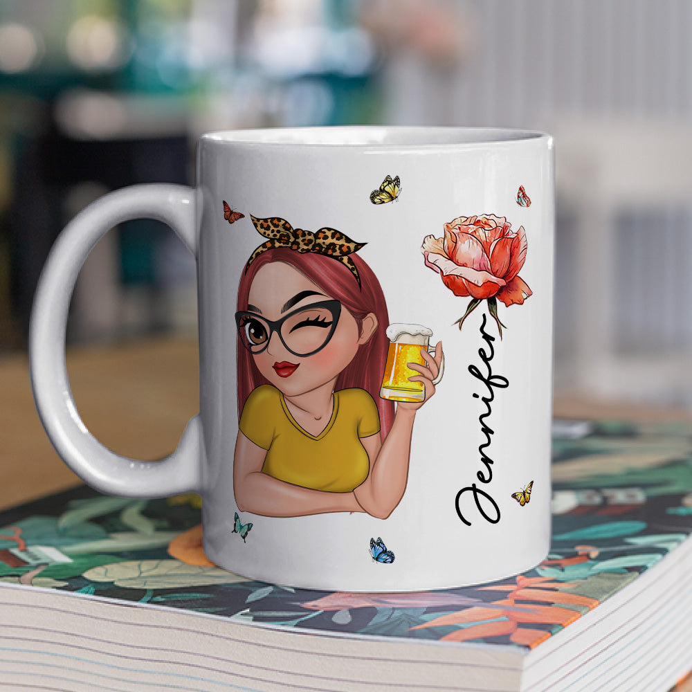 Birth Flower With Name - Personalized Custom Coffee Mug