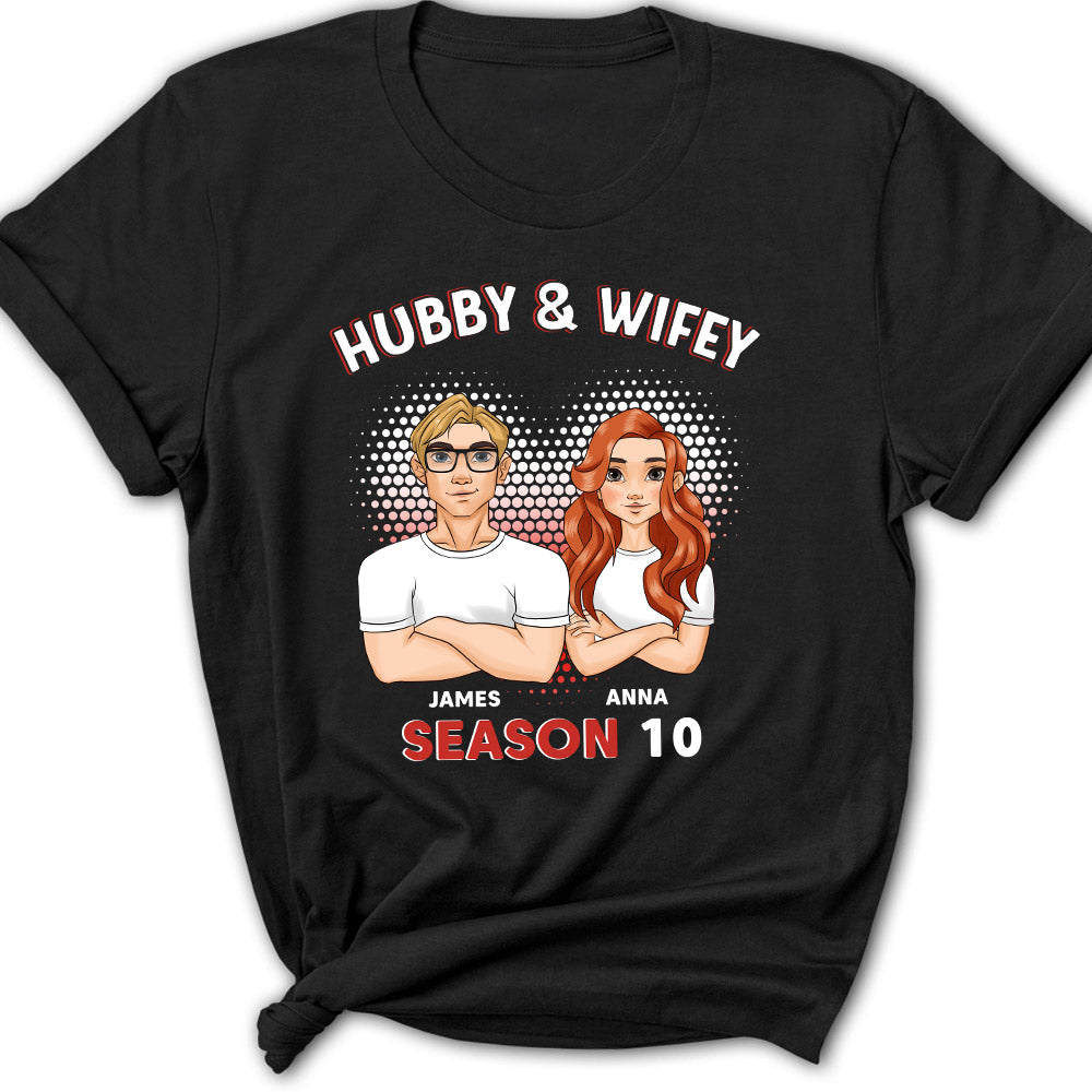 Hubby And Wifey - Personalized Custom Women's T-shirt