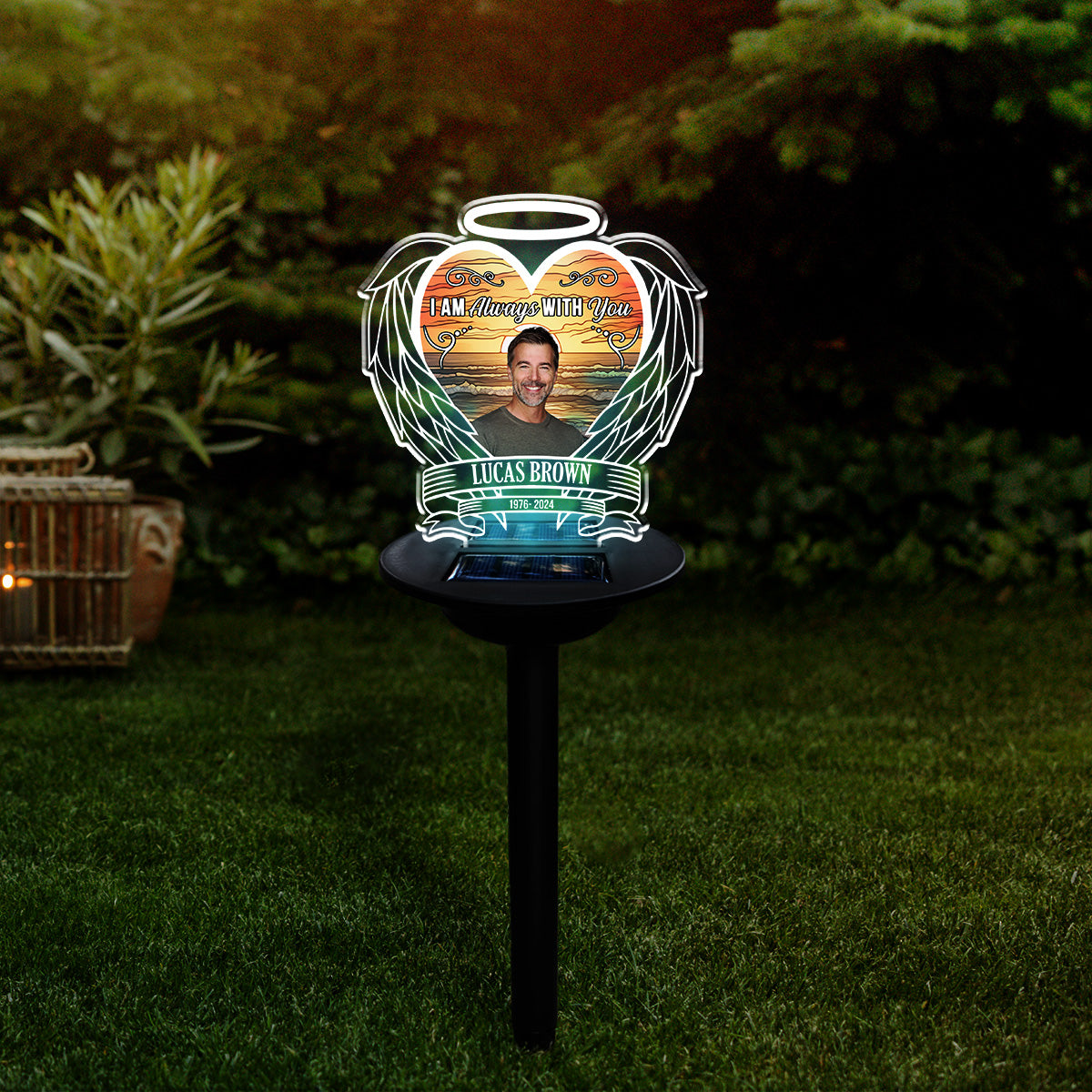 Custom Photo Always On Our Minds - Personalized Custom Solar Light