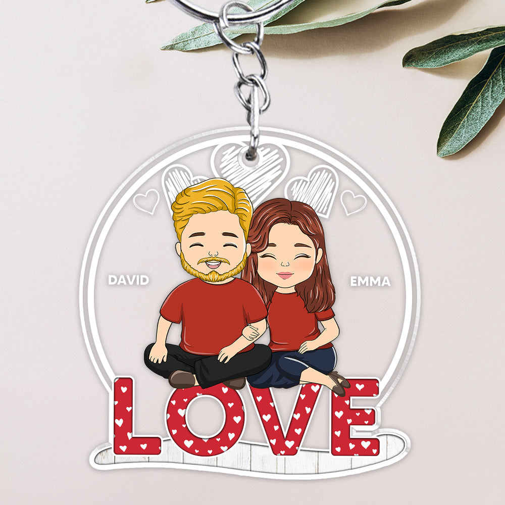 Couple Love - Personalized Custom Acrylic Keychain