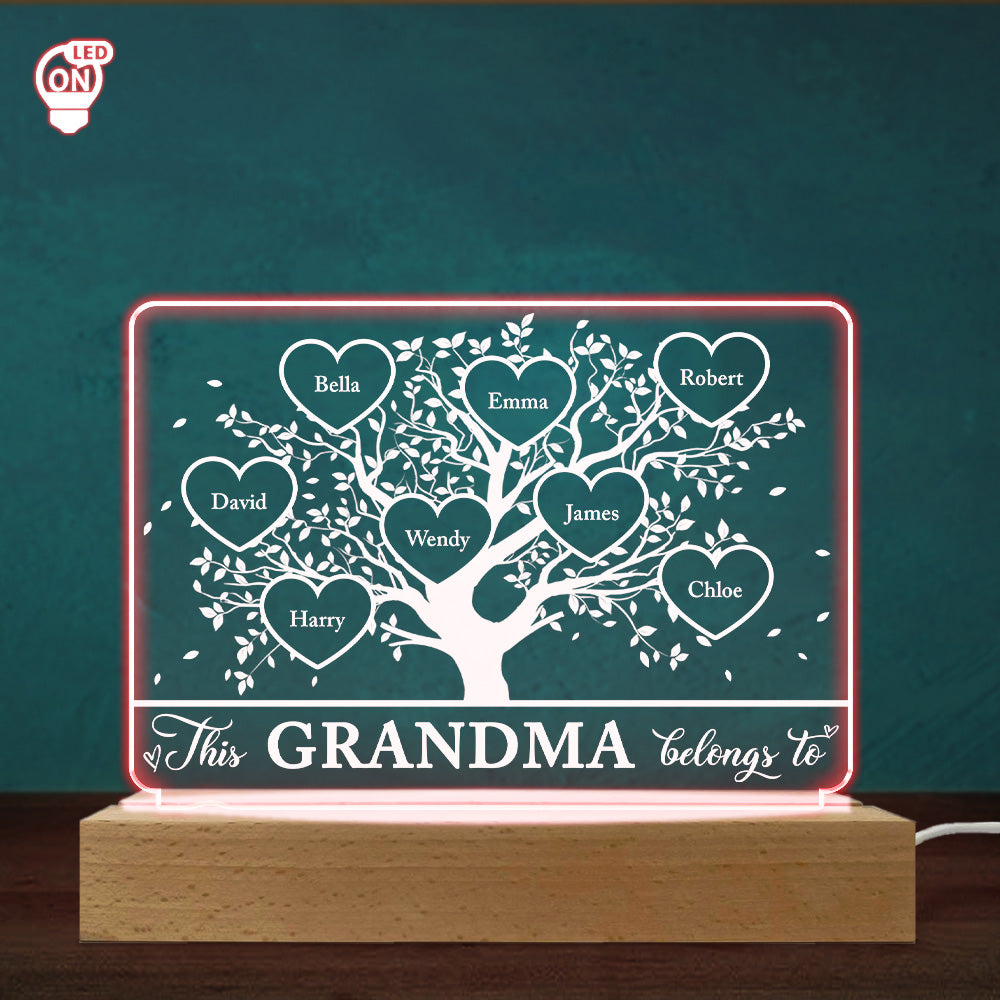 This Grandma Belongs To - Personalized Custom LED Light