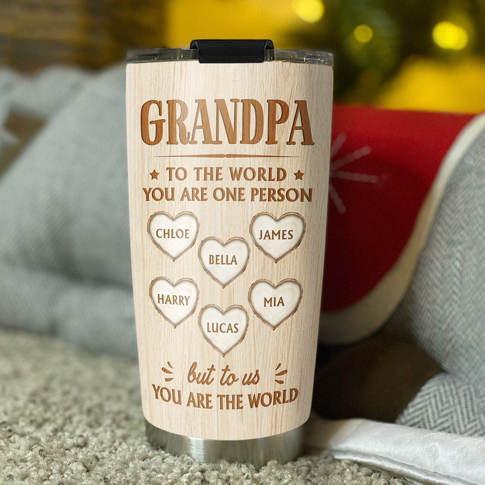 Dad You Are The World - Personalized Custom Tumbler
