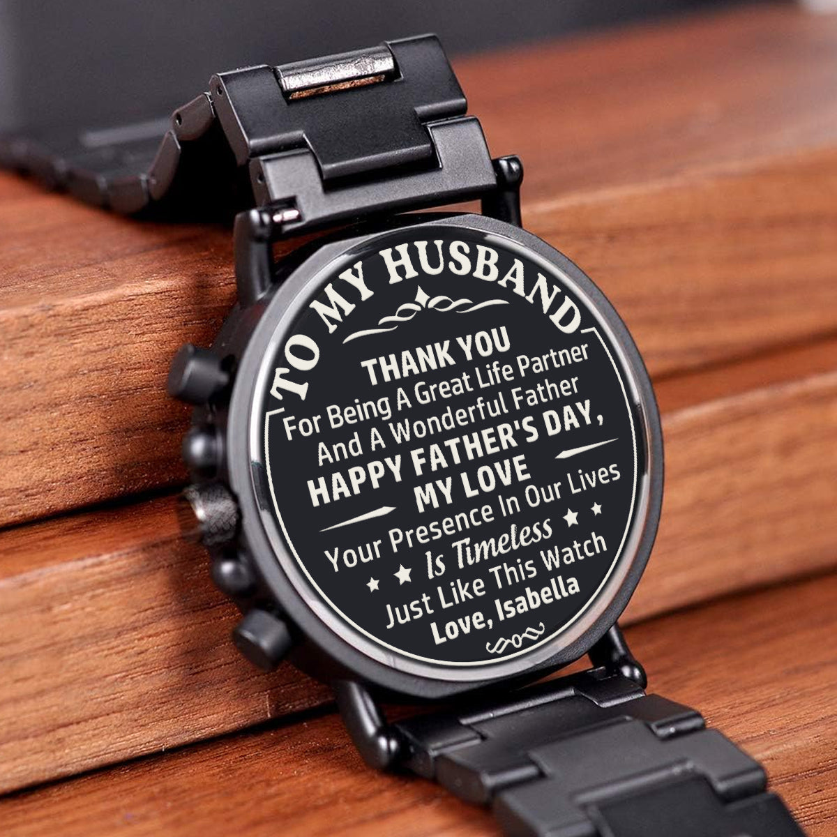 A Great Life Partner - Personalized Engraved Wooden Watches GQ026