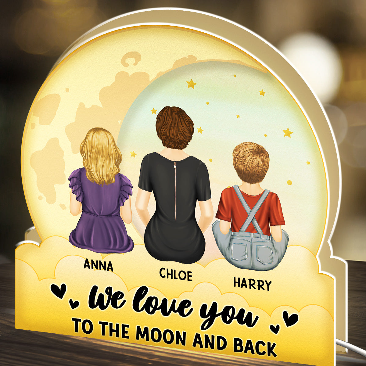 Love You To The Moon And Back - Personalized Custom Light Box