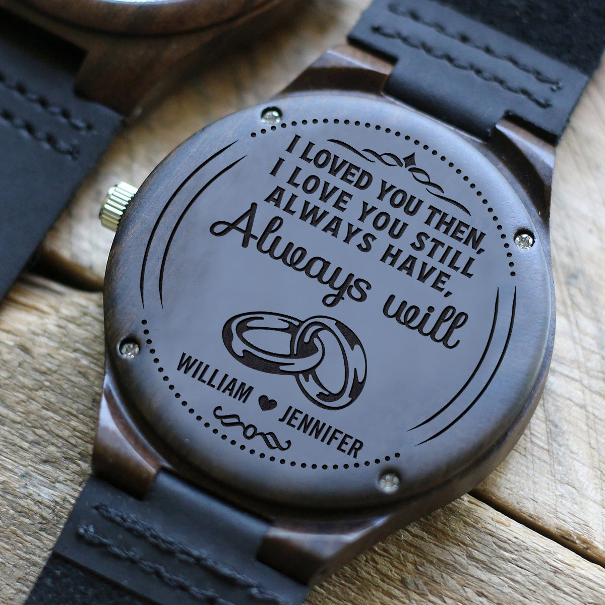 Always Will - Personalized Custom Wood Watch