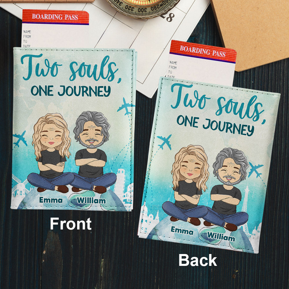 Two Souls, One Journey - Personalized Custom Passport Cover