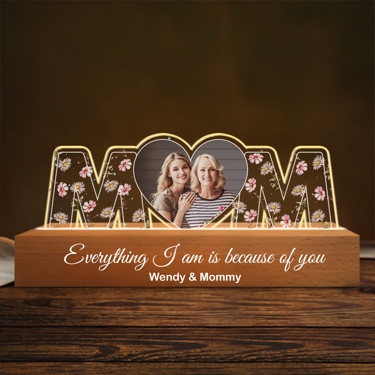 You Are The World - Personalized Custom Acrylic Letters 3D LED Night Light