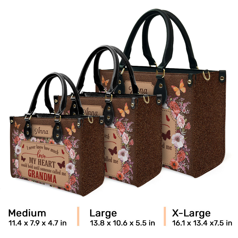 Called Me Grandma - Personalized Custom Leather Bag