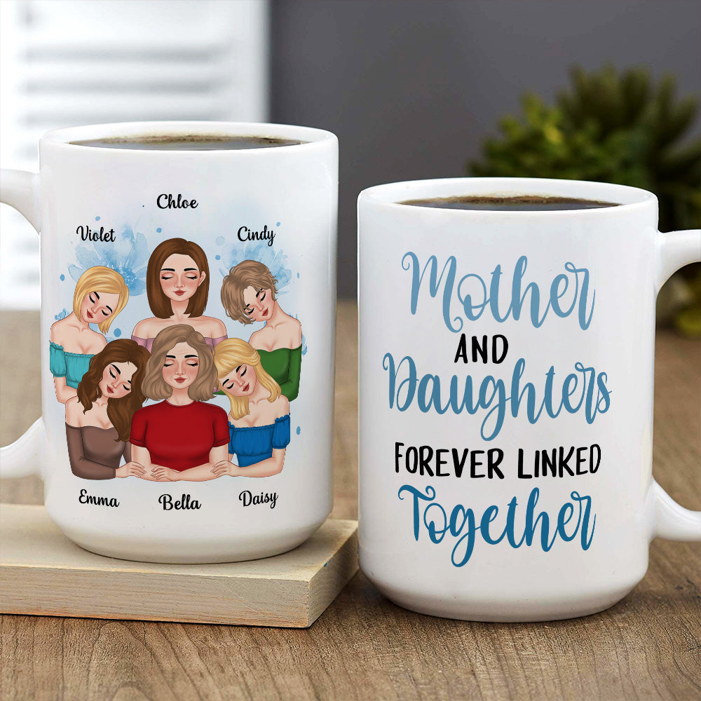 Mother Forever Linked Together - Personalized Custom Coffee Mug