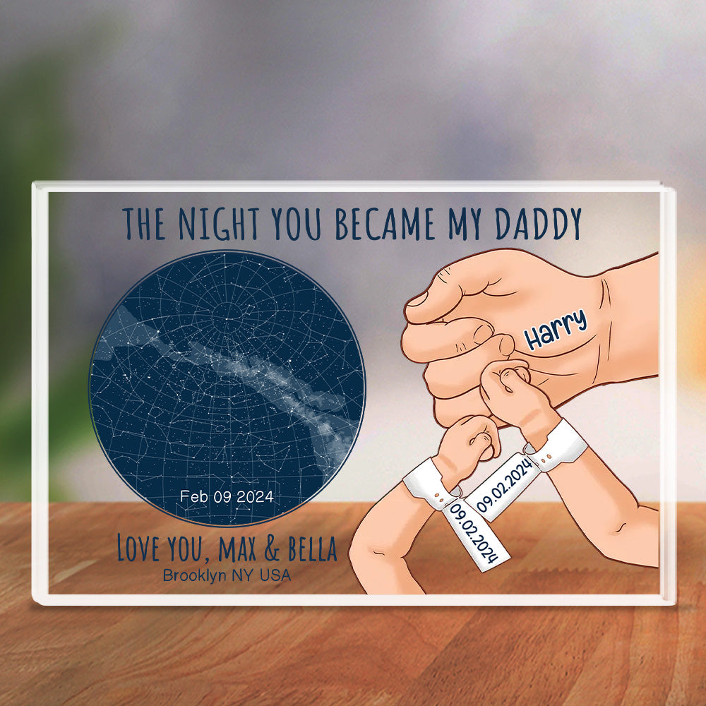 The Night You Became My Daddy - Personalized Custom Acrylic Plaque