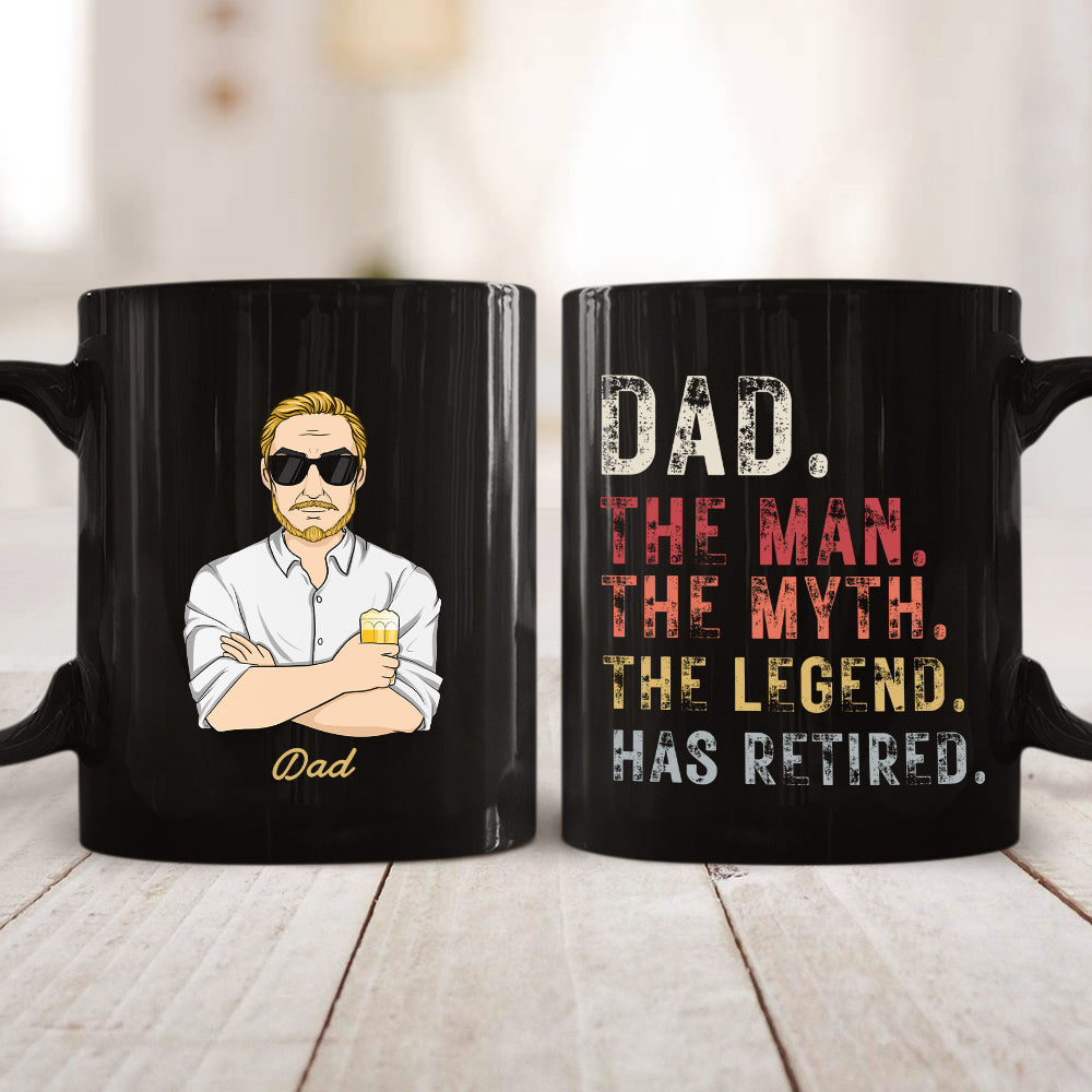 The Legend Has Retired - Personalized Custom Coffee Mug