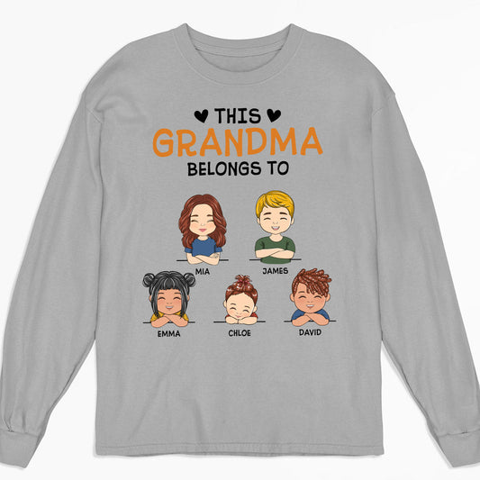 This Nana Belongs To - Personalized Custom Long Sleeve T-shirt