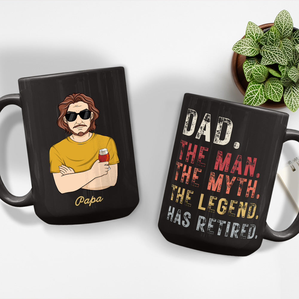 The Legend Has Retired - Personalized Custom Coffee Mug