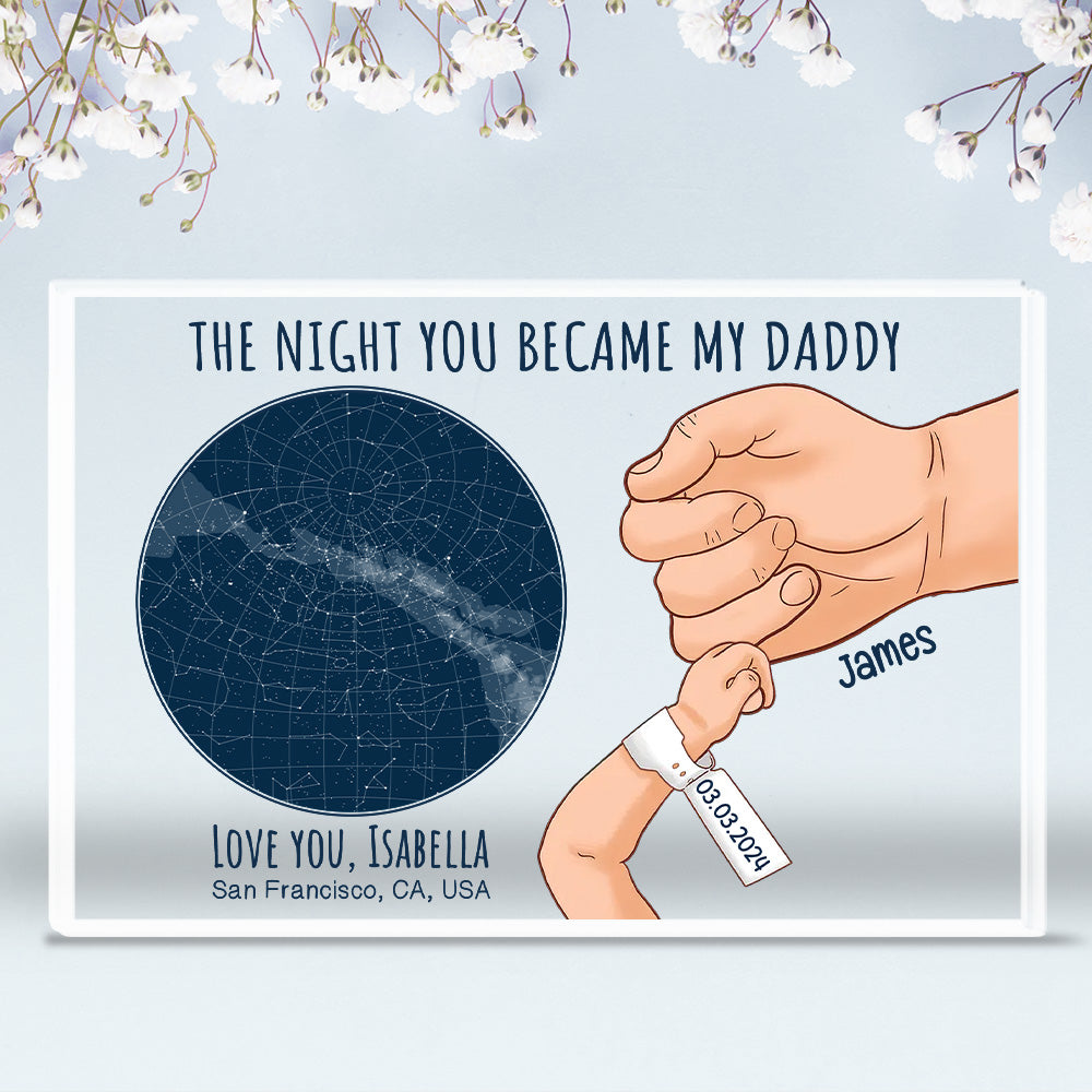 The Night You Became My Daddy - Personalized Custom Acrylic Plaque
