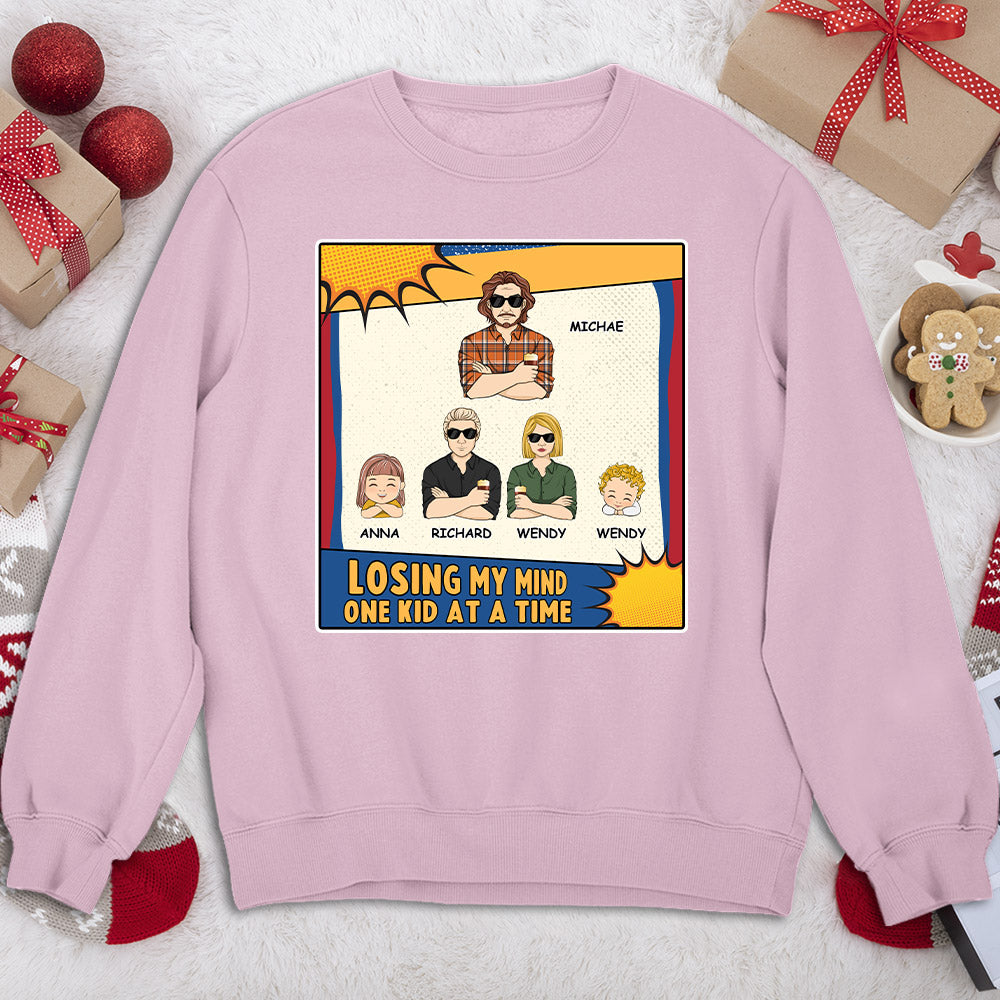 Just A Dad And His Kids - Personalized Custom Shirt