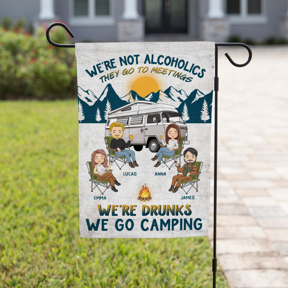 We Go Camping - Personalized Custom Flag