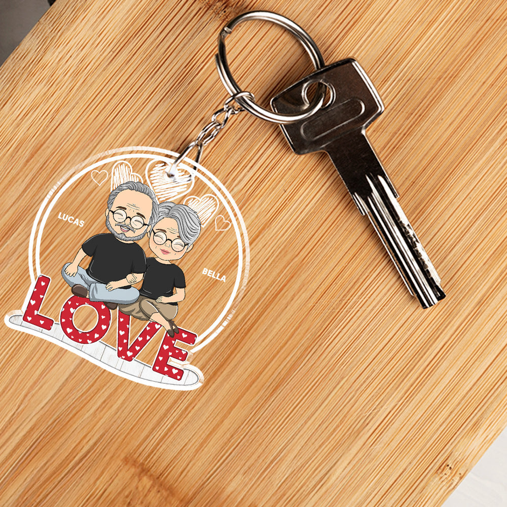 Couple Love - Personalized Custom Acrylic Keychain