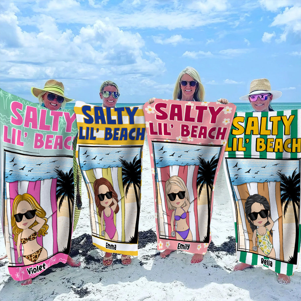 Salty Lil Beach - Personalized Custom Beach Towel