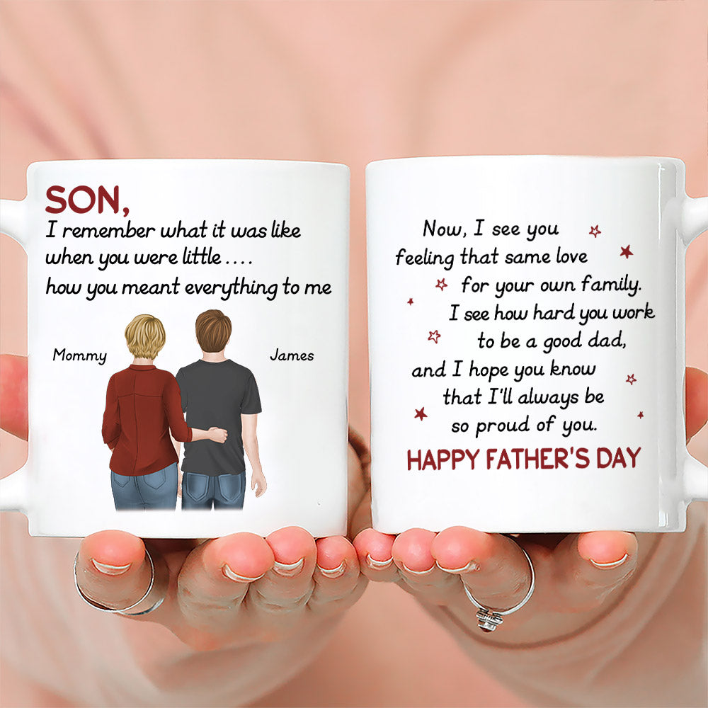 So Proud Of You Son - Personalized Custom Coffee Mug