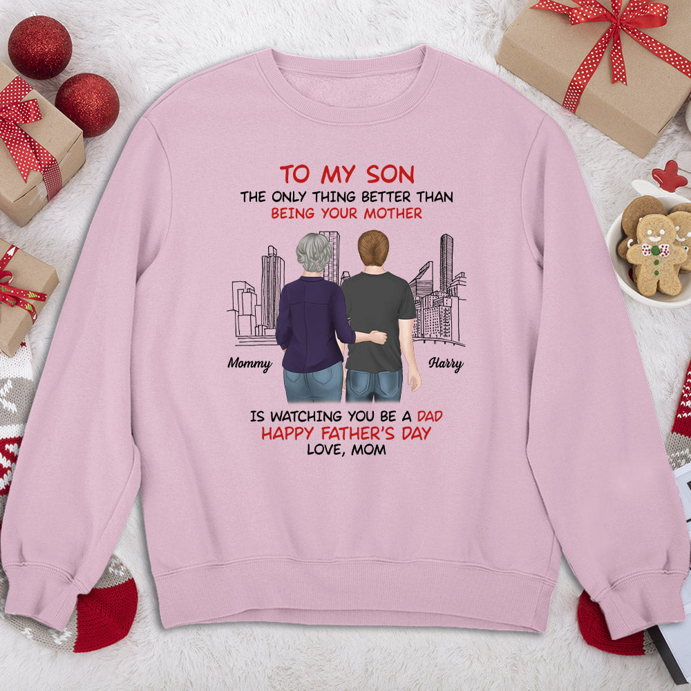 From Mom To Son Happy Fathers Day - Personalized Custom Shirt