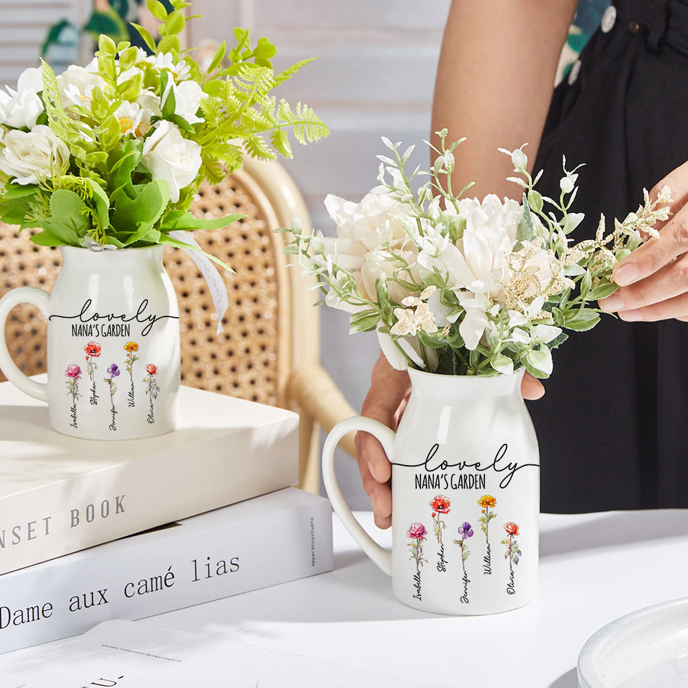 Lovely Nana - Personalized Custom Home Decor Flower Vase