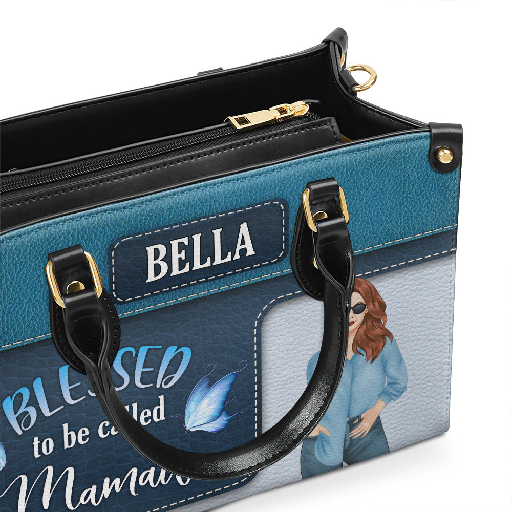 Blessed Grandma - Personalized Custom Leather Bag