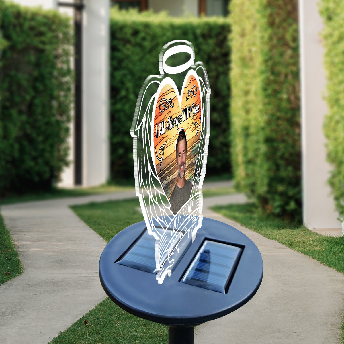 Custom Photo Always On Our Minds - Personalized Custom Solar Light
