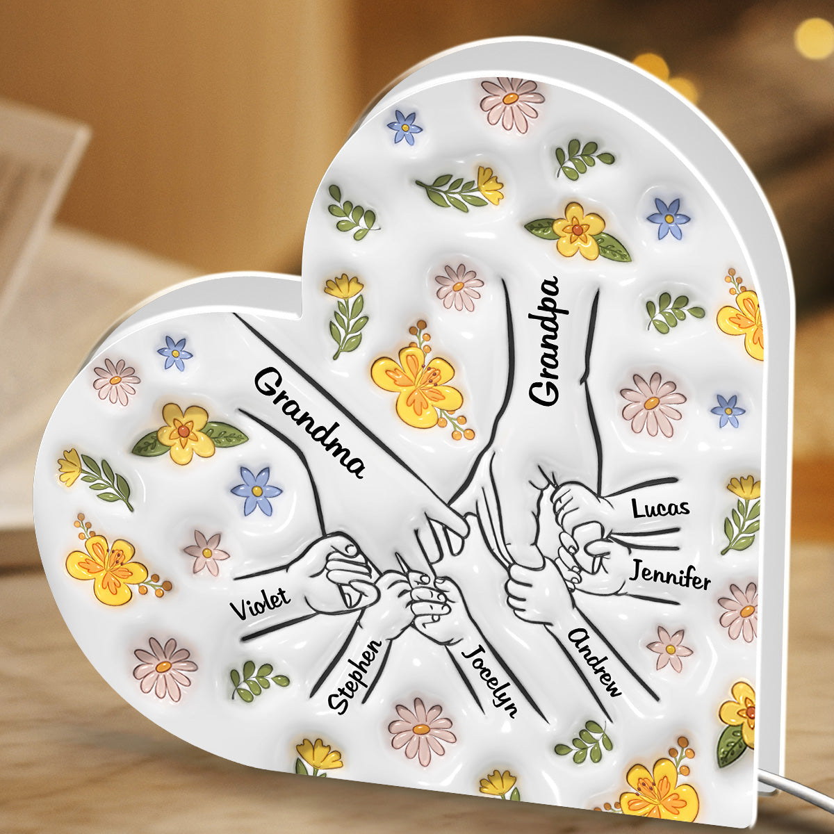 A Family Is A Round Of Love - Personalized Custom Light Box