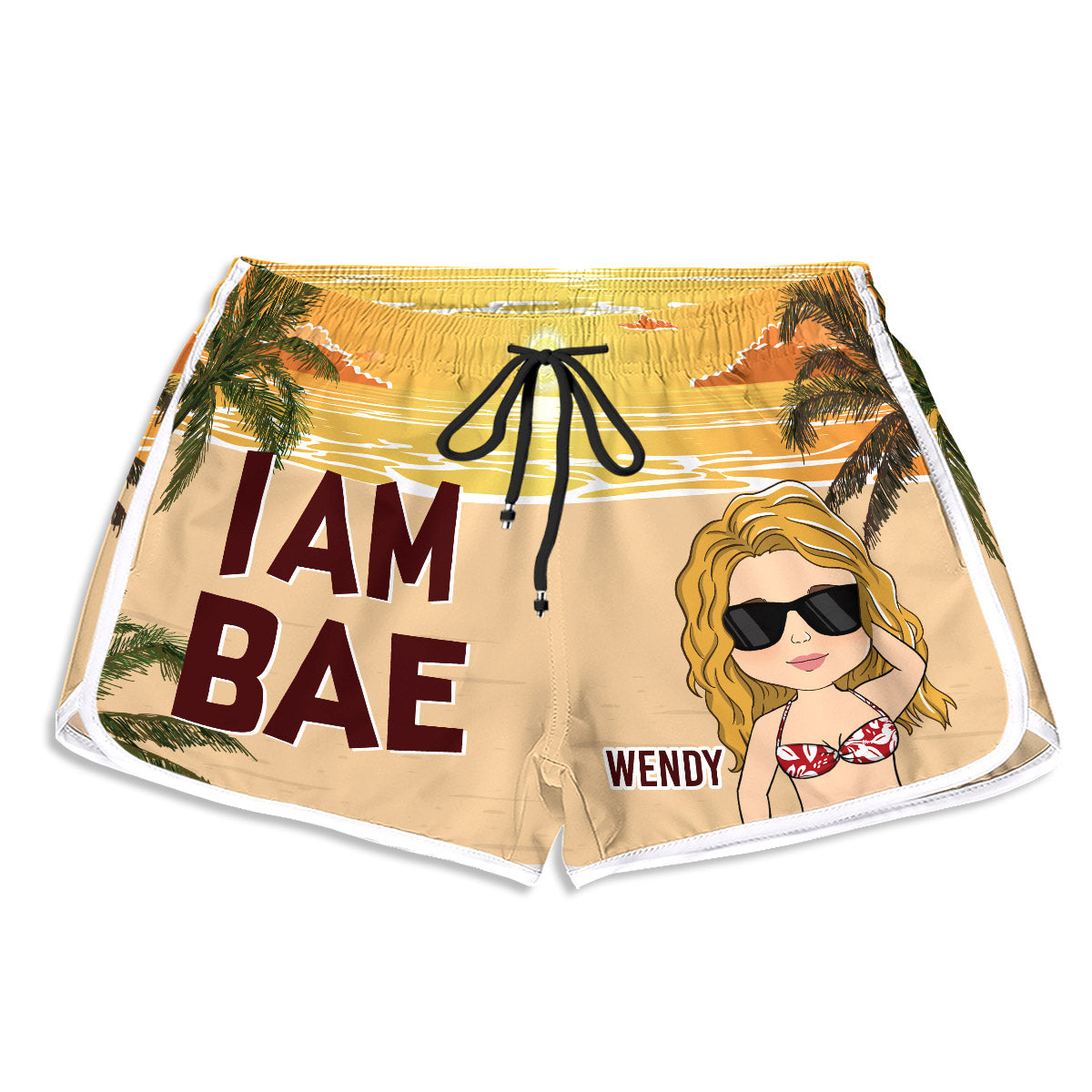 If Lost Return To Bae  - Personalized Custom Couple Beach Shorts