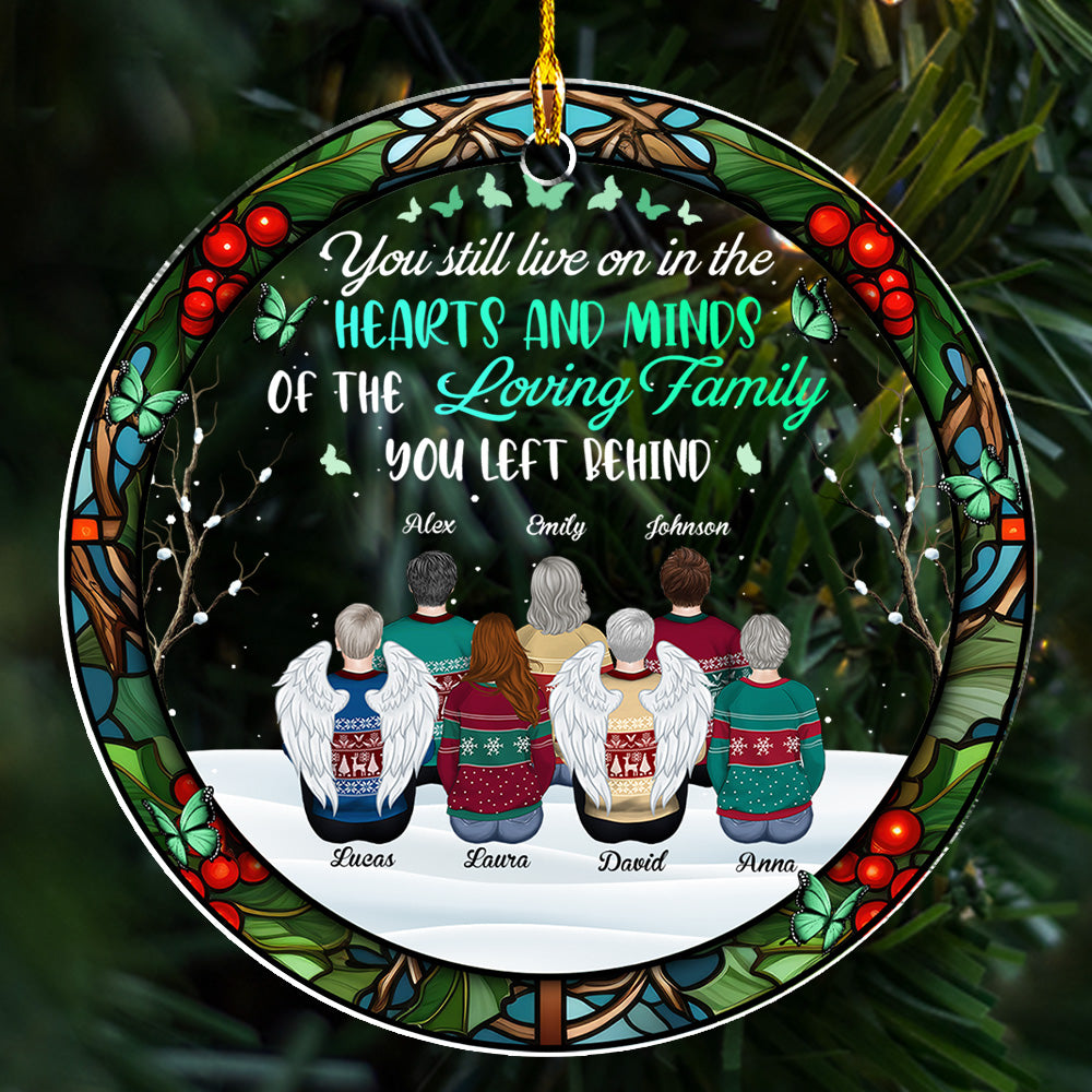 You Still Live In My Hearts - Personalized Custom Acrylic Ornament