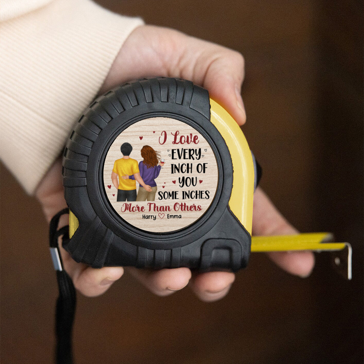I Love Every Inch Of You Man Man Version - Personalized Custom Tape Measure